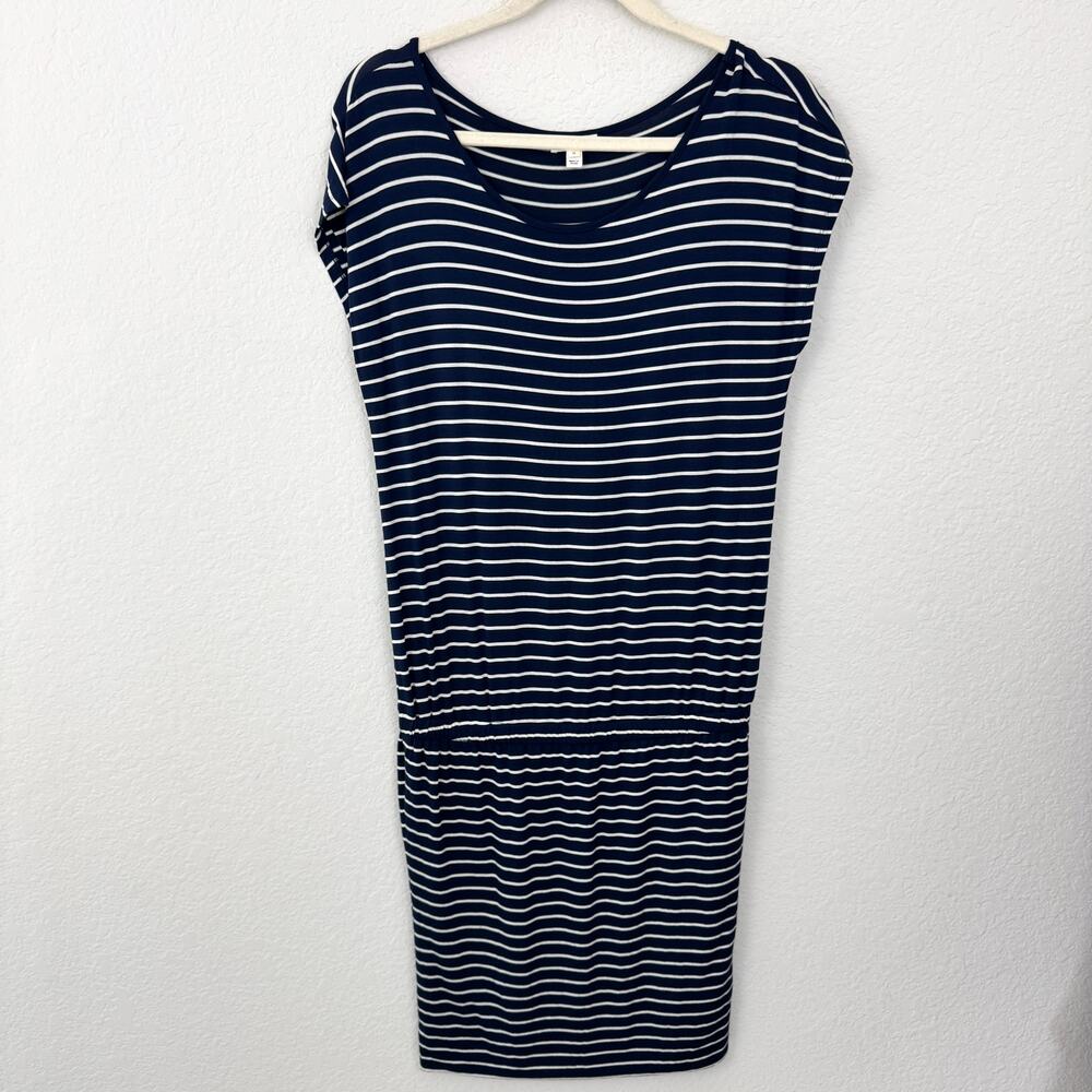 Joie Soft Womens Midi Dress Size S Striped Coastal Nautical Lightweight Blue